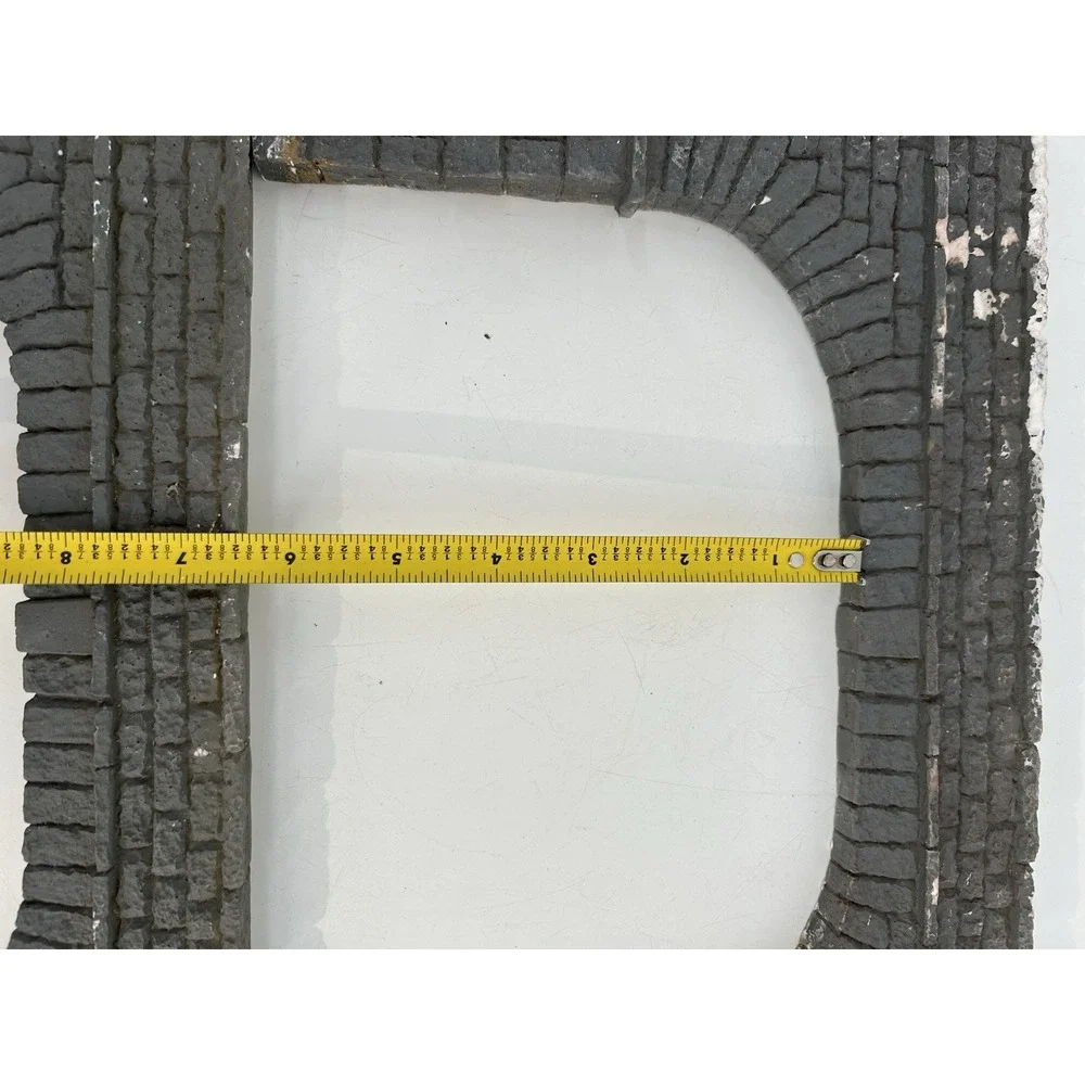 Vintage Cut Stone Resin Model Railroad Tunnel Portal Entrance Brick Facade Wall